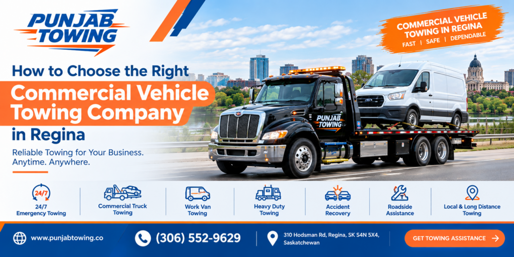 Commercial Vehicle Towing Company in Regina